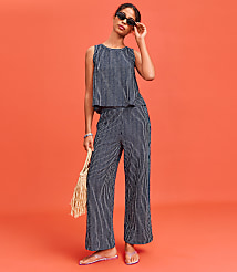 Lou & Grey Striped Wide Leg Crop Pants carousel Product Image 4