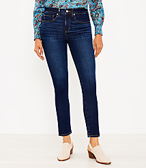 Curvy Mid Rise Skinny Jeans in Classic Dark Indigo Wash carousel Product Image 1