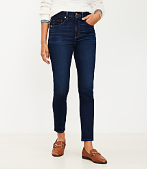Petite Curvy High Rise Skinny Jeans in Classic Dark Indigo Wash carousel Product Image 1