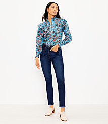 Tall Mid Rise Skinny Jeans in Classic Dark Indigo Wash carousel Product Image 1