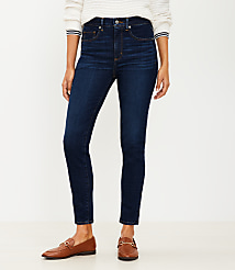 Curvy High Rise Skinny Jeans in Classic Dark Indigo Wash carousel Product Image 1