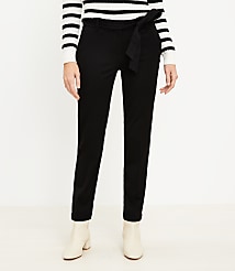 Curvy Devin Tie Waist Slim Pants carousel Product Image 1