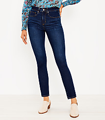 Mid Rise Skinny Jeans in Classic Dark Indigo Wash carousel Product Image 1