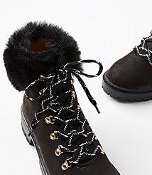 Faux Fur Trim Hiking Boots carousel Product Image 2