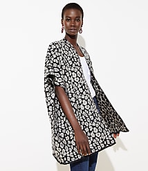 Leopard Print Reversible Poncho carousel Product Image 1