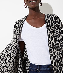 Leopard Print Reversible Poncho carousel Product Image 2