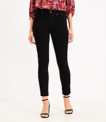 Curvy Mid Rise Skinny Jeans in Black carousel Product Image 1