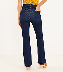 High Rise Slim Flare Jeans in Rich Dark Indigo Wash carousel Product Image 3