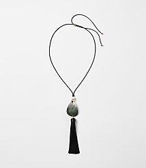 Tassel Pull Tie Statement Necklace carousel Product Image 1