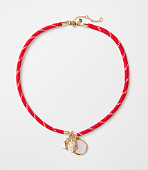 Fish & Seashell Rope Charm Necklace carousel Product Image 1