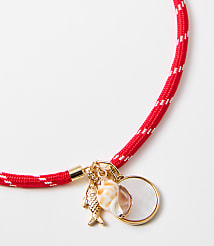 Fish & Seashell Rope Charm Necklace carousel Product Image 2