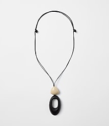 Double Pendant Cord Necklace carousel Product Image 1