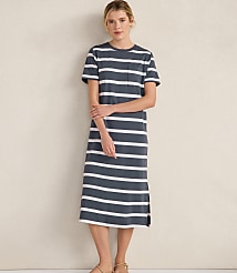 Haven Well Within Organic Cotton Interlock Striped Short Sleeve Dress carousel Product Image 1
