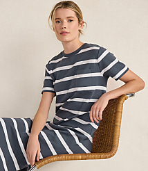 Haven Well Within Organic Cotton Interlock Striped Short Sleeve Dress carousel Product Image 2