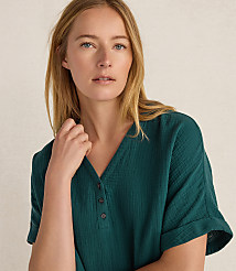 Haven Well Within Organic Cotton Gauze V-Neck Top carousel Product Image 3