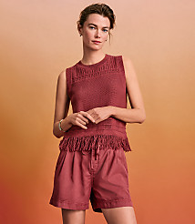 Tie Waist Pleated Shorts carousel Product Image 3