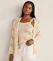 Haven Well Within Organic Cotton Pointelle Stitch Cardigan carousel Product Image 1
