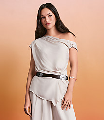 Gathered One Shoulder Top carousel Product Image 4