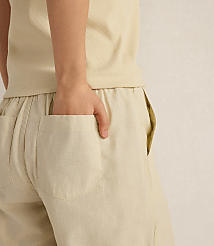 Haven Well Within Organic Cotton Linen Barrel Leg Pants carousel Product Image 4