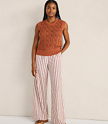 Haven Well Within Organic Cotton Linen Striped Wide Leg Pants carousel Product Image 2