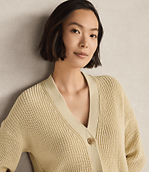Haven Well Within Organic Cotton Shaker Stitch Cardigan carousel Product Image 3