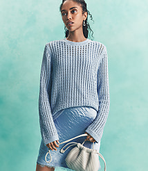 Petite Open Stitch Flare Sleeve Sweater carousel Product Image 4