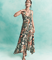 Garden Twist Double V Midi Dress carousel Product Image 4