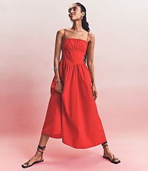 Poplin Bustier Midi Pocket Dress carousel Product Image 4