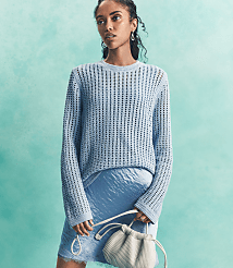 Open Stitch Flare Sleeve Sweater carousel Product Image 4