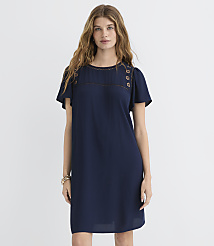 Petite Cutout Yoke Flutter Mini Dress carousel Product Image 1
