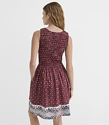 Petite Lotus Flower Smocked Mini Pocket Dress carousel Product Image 3