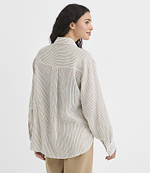 Petite Striped Everyday Oversized Shirt carousel Product Image 3