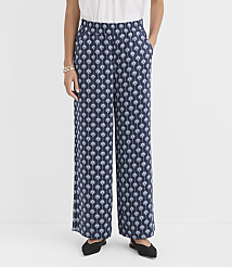 Tall Fluid Pull On Wide Leg Pants in Plaid Satin carousel Product Image 2
