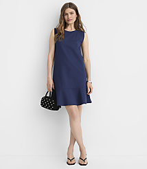 Petite Ponte Mini Flounce Dress carousel Product Image 2