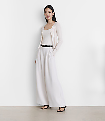 Petite LOFT Versa Crepe Drape Palazzo Pant