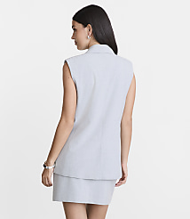 Petite LOFT Versa Seasonless Stretch Sleeveless Blazer in Heather carousel Product Image 3