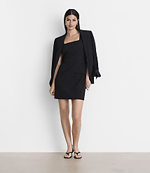 Petite LOFT Versa Seasonless Stretch Square Neck Mini Pocket Dress carousel Product Image 1