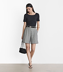 Petite LOFT Versa 360 Knit Ruched Top carousel Product Image 1