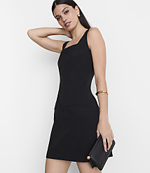 Petite LOFT Versa Seasonless Stretch Square Neck Mini Pocket Dress carousel Product Image 2