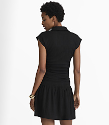 Petite Ruched Flounce Mini Shirtdress carousel Product Image 3