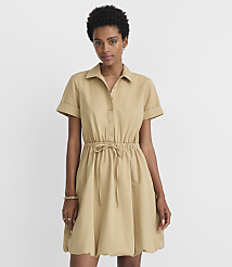 Tall Bubble Hem Mini Pocket Shirtdress carousel Product Image 1