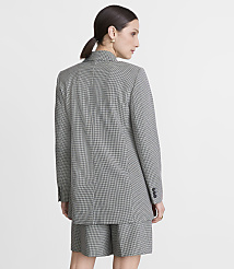 Petite LOFT Versa Seasonless Stretch Oversized Blazer in Mini Houndstooth carousel Product Image 3