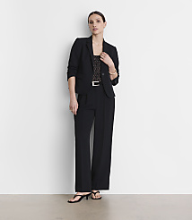 Petite LOFT Versa Crepe Drape Shrunken Blazer carousel Product Image 1
