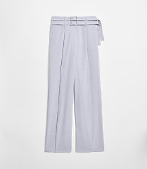 Petite LOFT Versa Seasonless Stretch Double Belted Wide Leg Pants in Heather carousel Product Image 5
