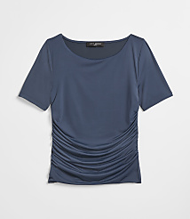 Petite LOFT Versa 360 Knit Ruched Top carousel Product Image 3