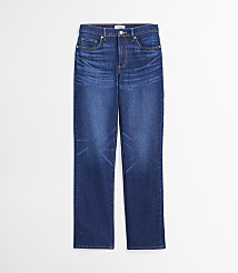 Rivete Petite Mid Rise Stovepipe Jeans in Classic Mid Wash carousel Product Image 4