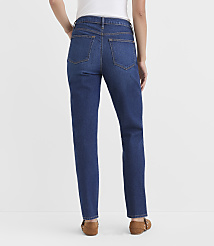 Rivete Petite Mid Rise Stovepipe Jeans in Classic Mid Wash carousel Product Image 3