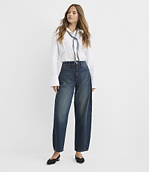 Rivete Tall Seamed High Rise Horseshoe Jeans in Lune Wash carousel Product Image 1