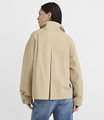 Petite Twill Funnel Neck Jacket carousel Product Image 3