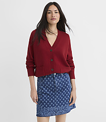 Petite Saddle Sleeve V-Neck Pocket Cardigan carousel Product Image 1